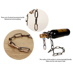 Elevate Your Home with Hanging Iron Chain Wine Racks