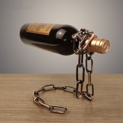 Elevate Your Home with Hanging Iron Chain Wine Racks