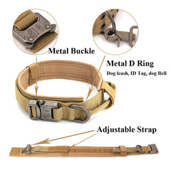 Heavy-Duty Tactical Dog Collar – Durable, Secure & Comfortable