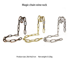 Elevate Your Home with Hanging Iron Chain Wine Racks