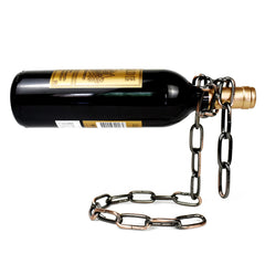 Elevate Your Home with Hanging Iron Chain Wine Racks